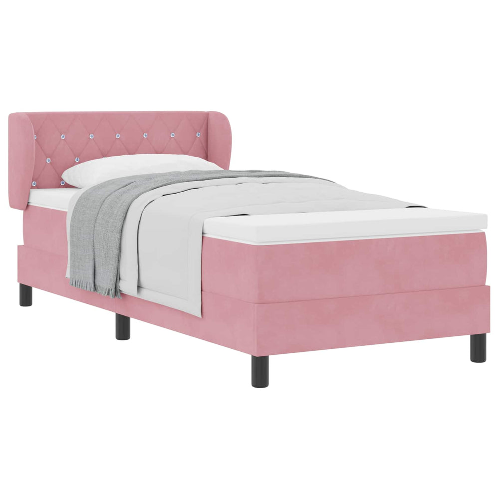Boxspringbett Rosa 90x200 cm Samt