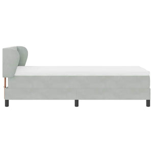Boxspringbett mit Kopfteil Hellgrau 100x200 cm
