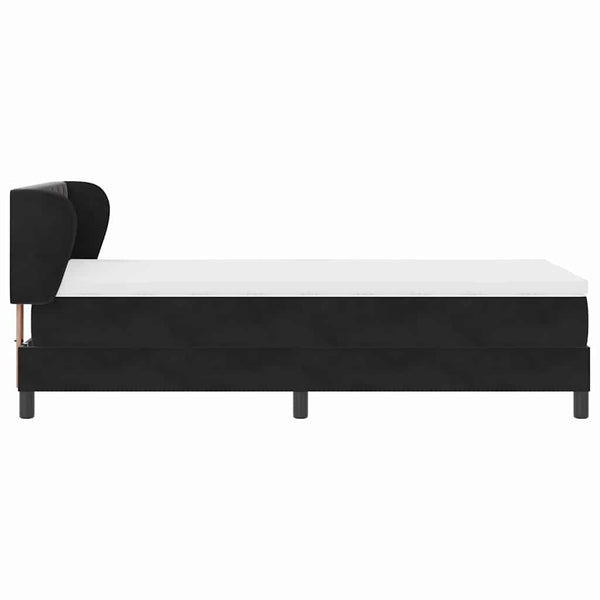 Boxspringbett Schwarz 100x200 cm Samt