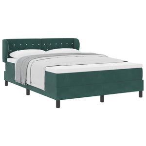Boxspringbett Dunkelgrün Samt 140x190 cm