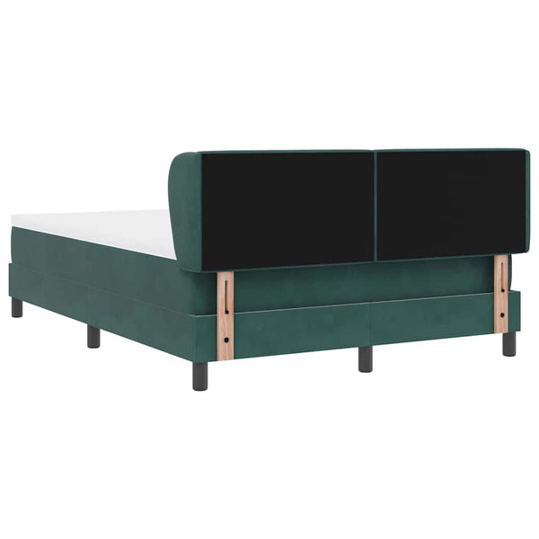 Boxspringbett Dunkelgrün Samt 140x190 cm
