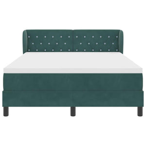 Boxspringbett Dunkelgrün Samt 140x190 cm