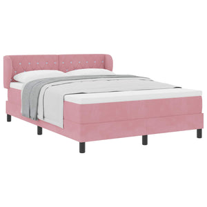 Boxspringbett Rosa Samt 140x190 cm
