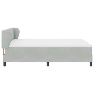 Boxspringbett Hellgrau Samt 140x200 cm