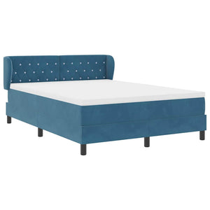 Boxspringbett Dunkelblau Samt 160x200 cm