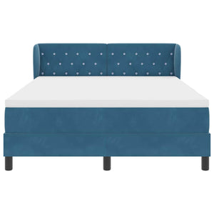 Boxspringbett Dunkelblau Samt 160x200 cm
