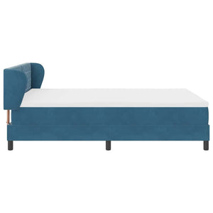 Boxspringbett Dunkelblau Samt 160x200 cm