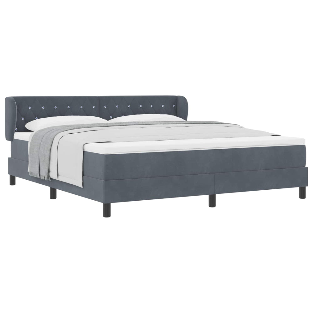 Boxspringbett Dunkelgrau 180x200 cm Samt