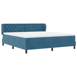 Boxspringbett Dunkelblau Samt 180x200 cm