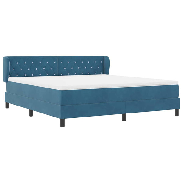 Boxspringbett Dunkelblau Samt 180x200 cm