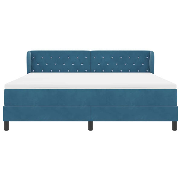 Boxspringbett Dunkelblau Samt 180x200 cm