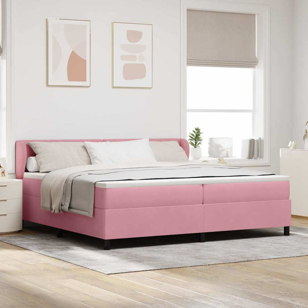 Boxspringbett Rosa 200x200 cm Samt