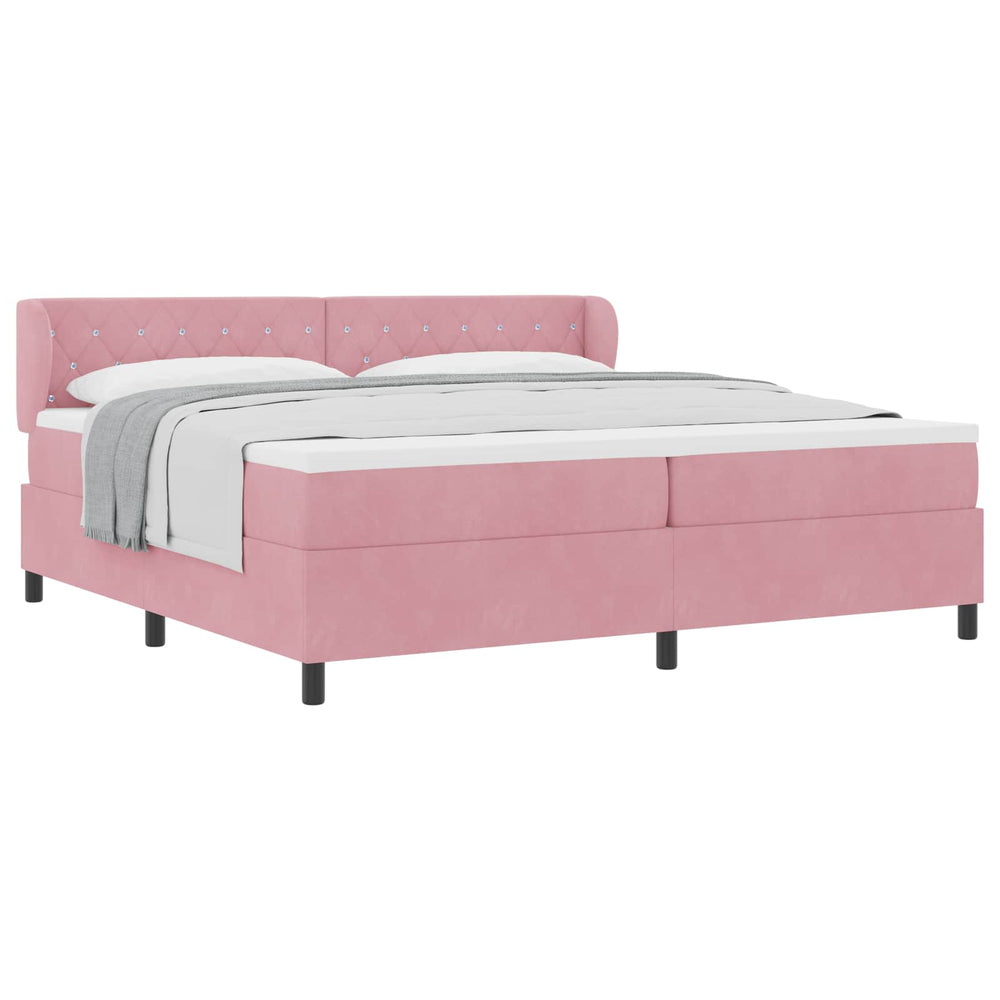 Boxspringbett Rosa 200x200 cm Samt