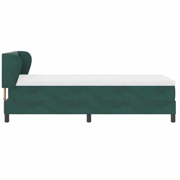 Boxspringbett Dunkelgrün 80x200 cm Samt