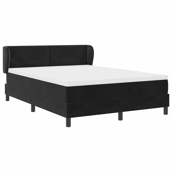 Boxspringbett Schwarz Samt 160x200 cm