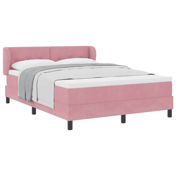 Boxspringbett Rosa Samt 160x200 cm