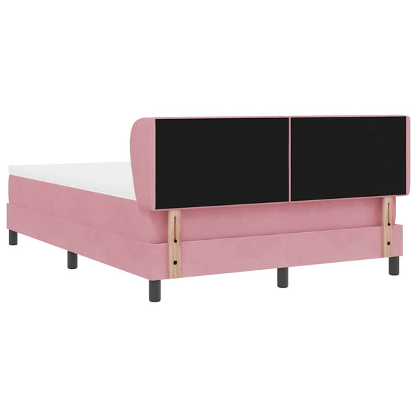 Boxspringbett Rosa Samt 160x200 cm