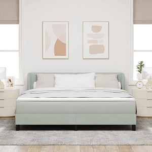 Boxspringbett Hellgrau Samt 180x200 cm
