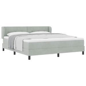 Boxspringbett Hellgrau Samt 180x200 cm