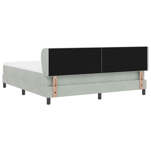 Boxspringbett Hellgrau Samt 180x200 cm