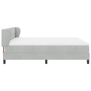 Boxspringbett Hellgrau Samt 180x200 cm