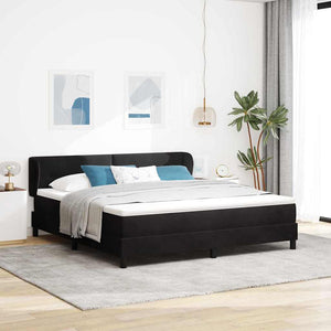 Boxspringbett Schwarz Samt 180x200 cm