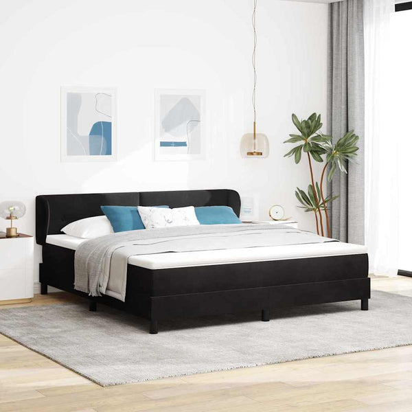 Boxspringbett Schwarz Samt 180x200 cm