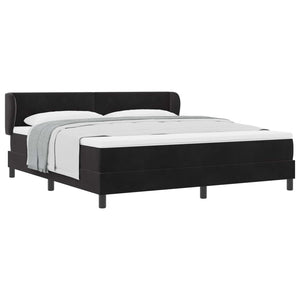 Boxspringbett Schwarz Samt 180x200 cm