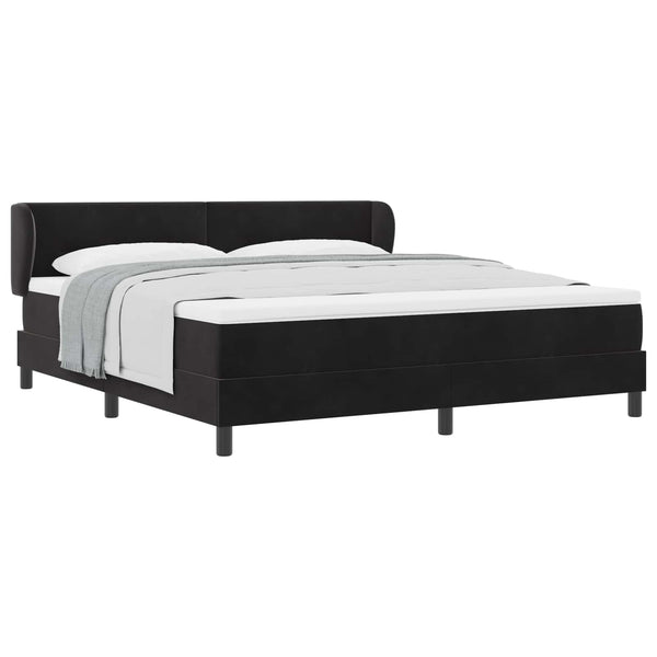Boxspringbett Schwarz Samt 180x200 cm
