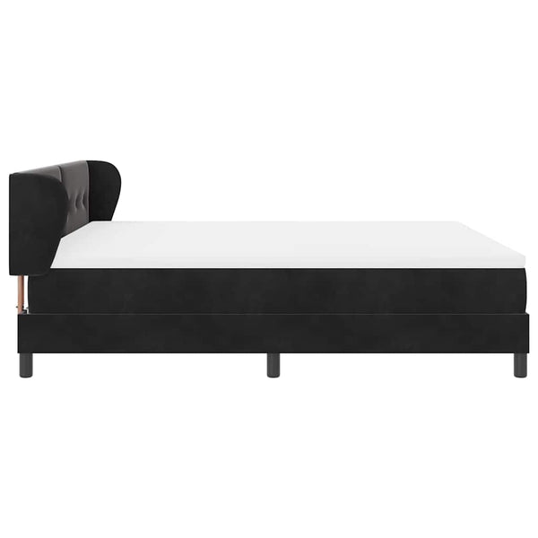 Boxspringbett Schwarz Samt 180x200 cm