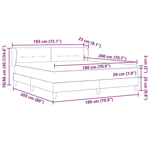 Boxspringbett Dunkelgrün 180x200 cm Samt