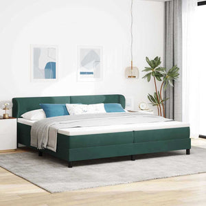 Boxspringbett Dunkelgrün 200x200 cm Samt