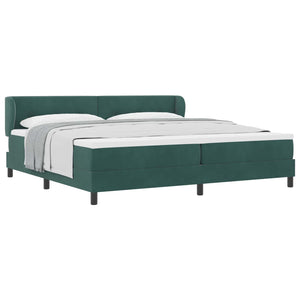 Boxspringbett Dunkelgrün 200x200 cm Samt
