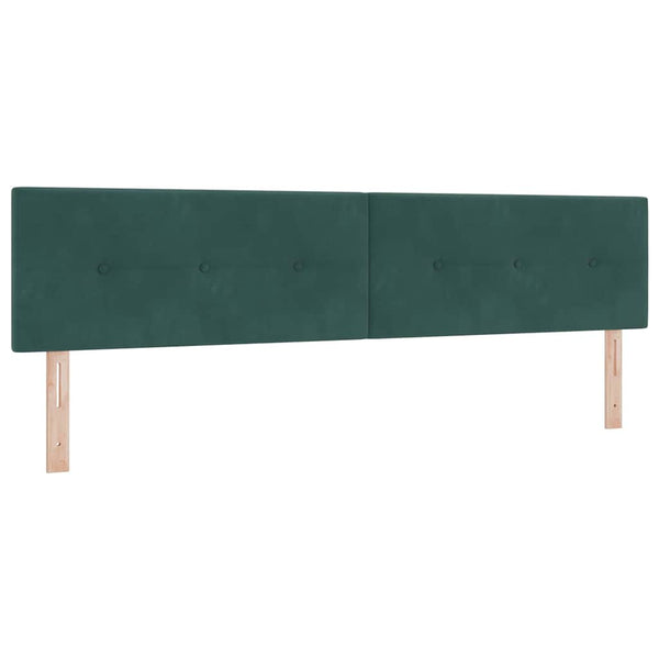 Boxspringbett Dunkelgrün 200x200 cm Samt