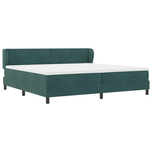 Boxspringbett Dunkelgrün 200x200 cm Samt