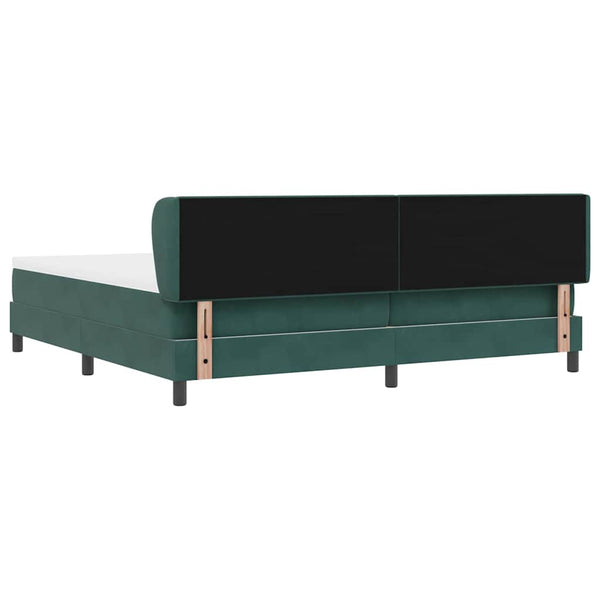 Boxspringbett Dunkelgrün 200x200 cm Samt