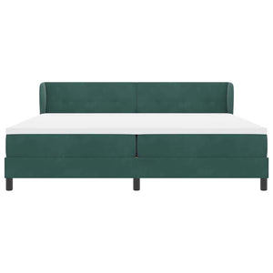 Boxspringbett Dunkelgrün 200x200 cm Samt