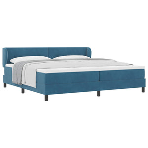 Boxspringbett Dunkelblau 200x200 cm Samt