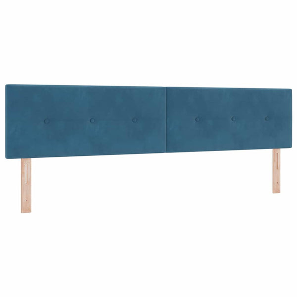 Boxspringbett Dunkelblau 200x200 cm Samt