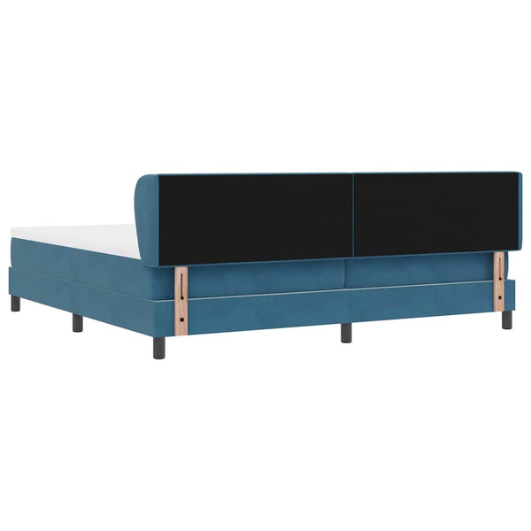 Boxspringbett Dunkelblau 200x200 cm Samt
