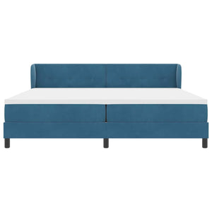 Boxspringbett Dunkelblau 200x200 cm Samt