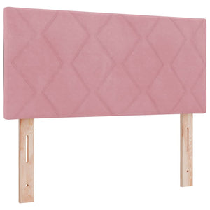 Rosa Boxspringbett 100x200 cm mit Samt
