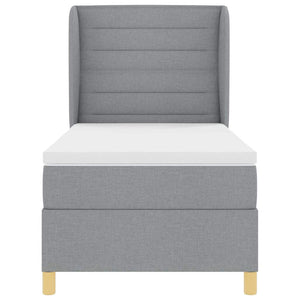 Boxspringbett mit Matratze Hellgrau 200x80 cm