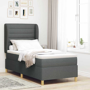 Boxspringbett mit Matratze Dunkelgrau 200x80 cm