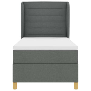Boxspringbett mit Matratze Dunkelgrau 200x80 cm