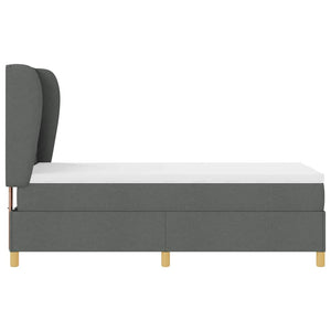 Boxspringbett mit Matratze Dunkelgrau 200x80 cm