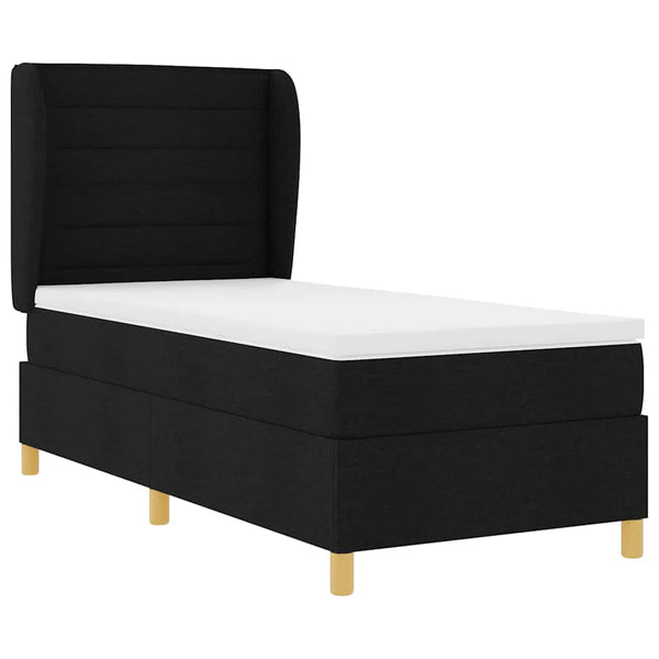 Boxspringbett mit Matratze Schwarz 200x80 cm
