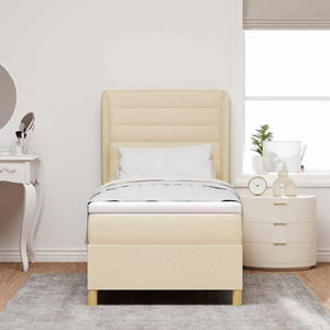 Boxspringbett Creme 200x80 cm mit Matratze