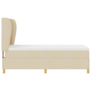 Boxspringbett Creme 200x80 cm mit Matratze
