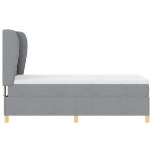 Boxspringbett mit Matratze Hellgrau 190x90 cm